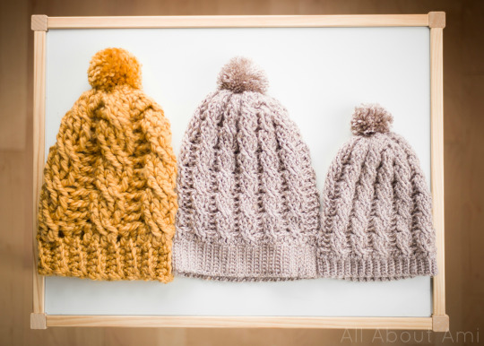 Crochet Cabled Beanies