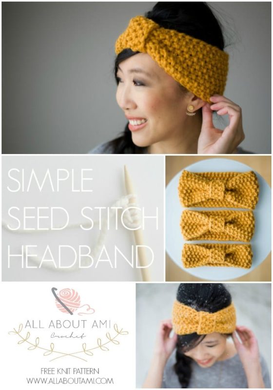 Knitting For Beginners Simple Seed Stitch Headband All
