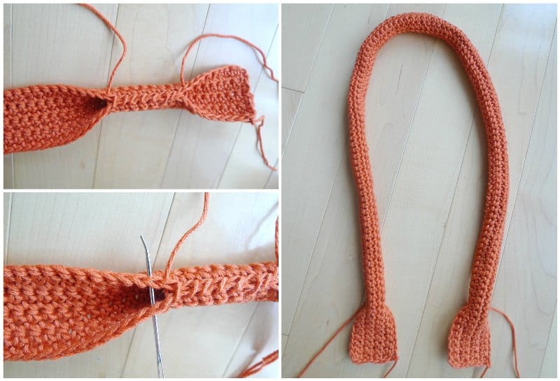 HOW TO CROCHET ROUND BAG HANDLES - YouTube