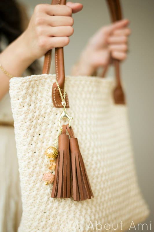 Handmade Designer Blush Pink Crochet Handbag