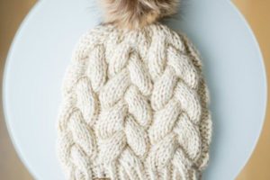 Prem Knits' Braided Cable Beanie