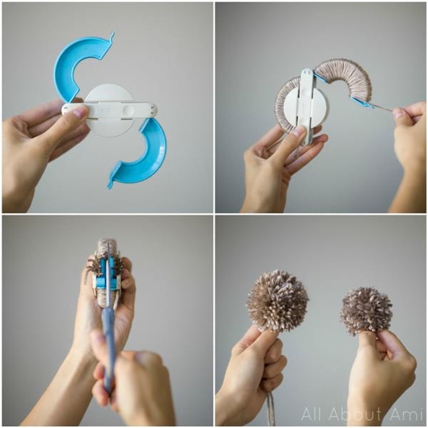 How to Make a Mini Pompom using Clover Pompom Maker 