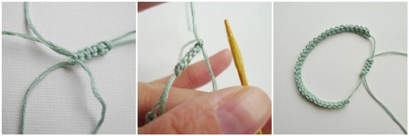 Springtime Single Stitch Bead Crochet Bracelet Pattern and How to Crochet  Instructions 16 around