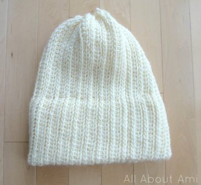 Double Brim Ribbed Crochet Beanie - All About Ami