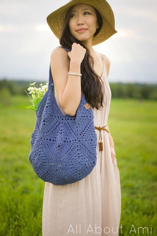 My Hobby Is Crochet: Alie Beach Bag, a Crochet Raffia Beach Bag/ Market Bag  - Free Crochet Pattern