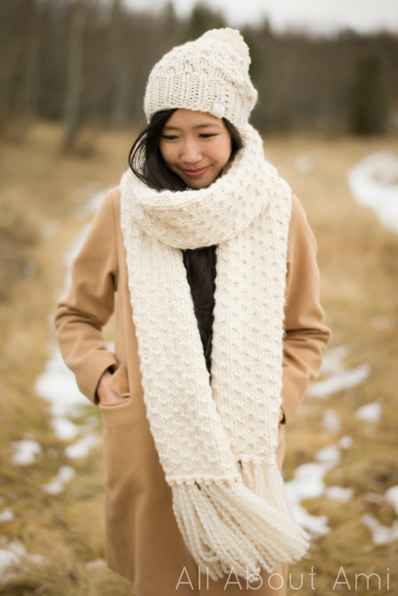 Chunky Dotty Scarf - All About Ami