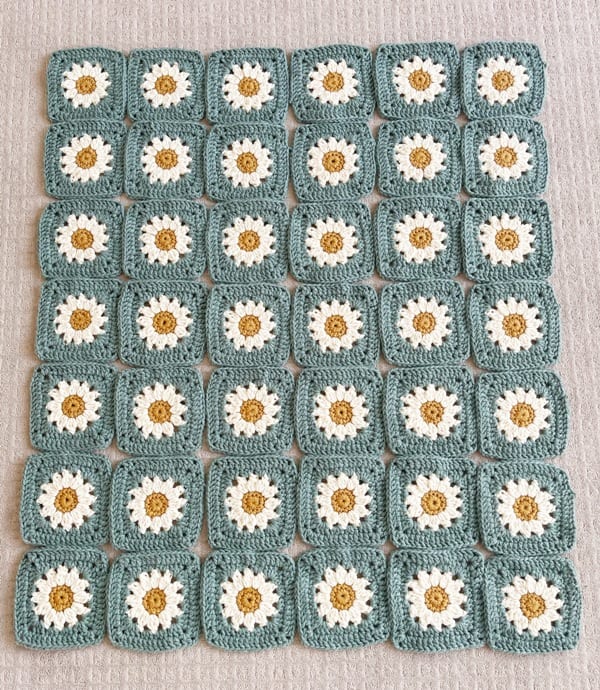 Daisy Granny Square crochet: Crochet pattern