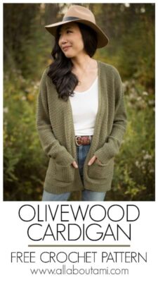 Olivewood Cardigan Crochet Pattern - All About Ami